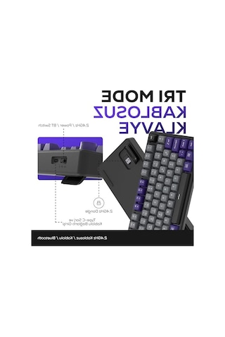 Kablosuz Gaming Klavye, Membran Lcd Rgb Aydınlatma İle Modern Tasarım