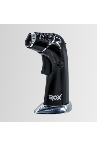 Rox Bs-830 Camping Üç Alev Çıkışlı Torch Kamp Pürmüz Başlığı Siyah
