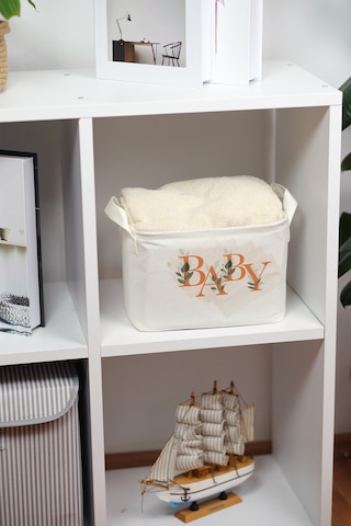 Baby Baskılı Dikdörtgen Katlanabilir Organizer Sepet 25 X 14 X 18