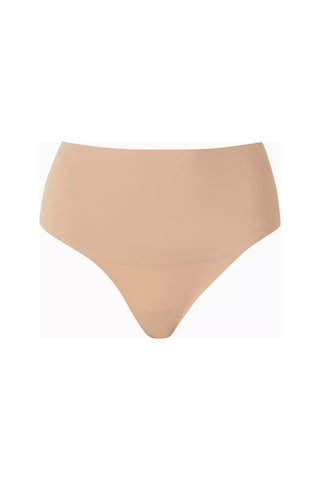 Skims Smoothing Intimates Yüksek Bel Tanga, Pürüzsüz Ve Dikişsiz, Siena Renk Bej
