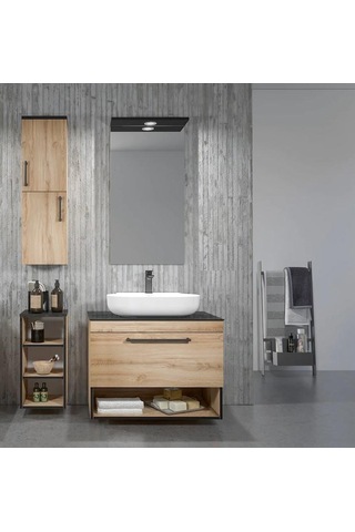 Orka Knidos 90 Cm Mdf Legnano Banyo Dolabı Alt Modül Ve Lavabo Çok Renkli