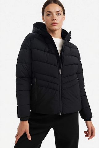 Defacto Defactofit Su İtici Regular Fit Kapüşonlu Fermuarlı Cepli Mont C8141ax25wnbk81 Siyah-bk81