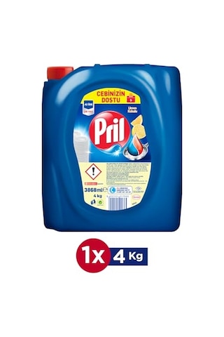 Pril Elde Yıkama Sıvı Bulaşık Deterjanı Limon Kokulu 4 Kg 3.87l Soğuk Suda Etkili
