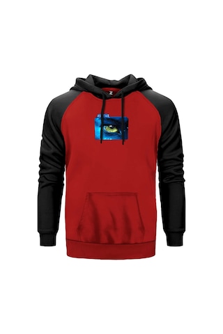 Avatar The Way Of Water Blue Line Kırmızı Renk Reglan Kol Sweatshirt Kırmızı