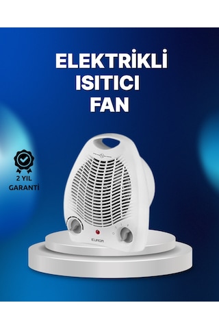 Mini Elektrikli Isıtıcı - 2000w Güç, Fanlı Isıtma, 3 Isı Modu