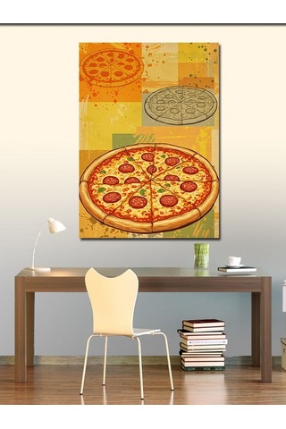 Kanvas Tablo Pizza Dilimi Ve Sanatsal Yaklaşım 50cmx70cm