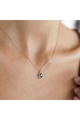 Damla Taşlı Anturaj Altın Kolye Ucu As1426Gkl Altınsepeti