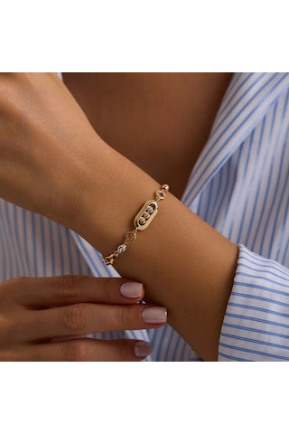 Sembolgold 14 Ayar Dorika Bileklik İtaly 18+3 Cm T14352 Renkli