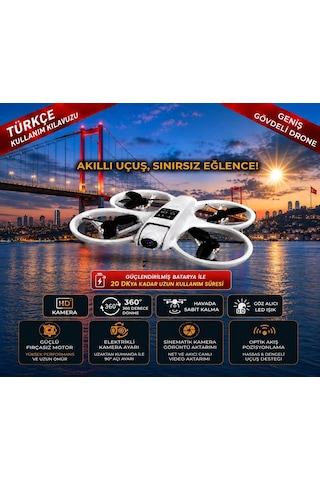 L88 Hd Kamera Ledli 360 Dönebilen Optik Akış Sabitleme Ve Başsız Modlu Drone