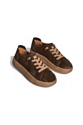 Fox Shoes V999060502 Kahverengi Hakiki Deri Süet Kadın Spor Ayakkabı Sneakers Kahverengi