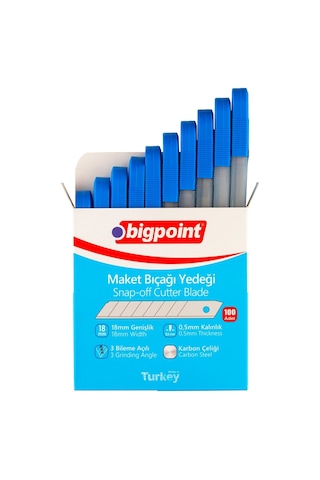 Bigpoint Maket Bıçağı Yedeği Geniş 18mm X 10 Tüp