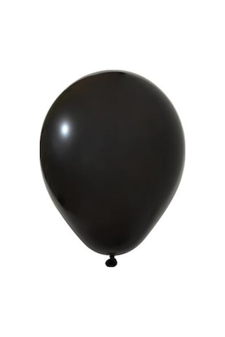 Siyah 10 Adet Lateks Helyum Uyumlu Balon+siyah Balon Doğum Günü