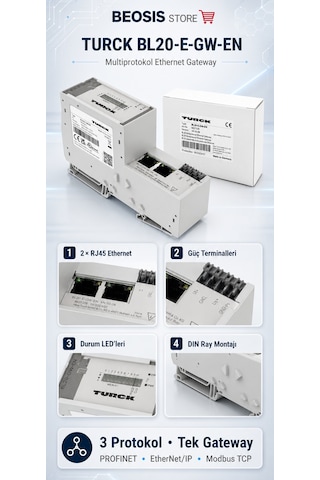 Turck Bl20-e-gw-en Multiprotokol Ethernet Gateway
