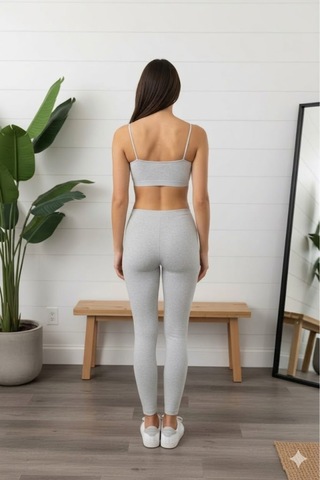 Lirona Çıkarılabilir Pedli Pamuklu Likralı Balensiz İp Askılı Büstiyer Gri