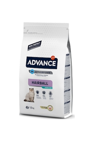 Advance Hairball Sterilised Hindi Etli Kısırlaştırılmış Yetişkin Kedi Maması 1500 G