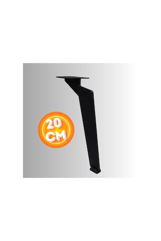 20 Cm Metal Tabanca Ayak Koltuk Ayağı Mobilya Ayağı Ünite Ayağı Konsol Ayağı Puf Berjer Ayağı Siyah