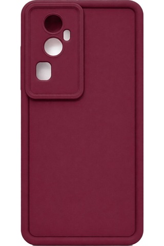 Oppo Reno10 Pro Uyumlu Kamera Çıkıntılı Mat Silikon Telefon Kılıfı Bordo