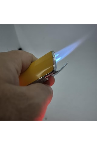 Parmida Torch 3 Jet Puro Çakmağı Sarı Metal