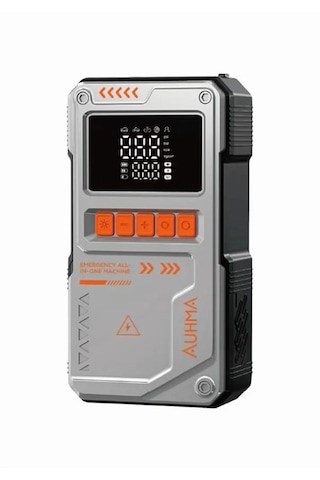 Auhma A8822 Jump Starter / Akü Takviye Cihazı 4'ü 1 Arada Powerbank, Hava Kompresörü,10.000mah