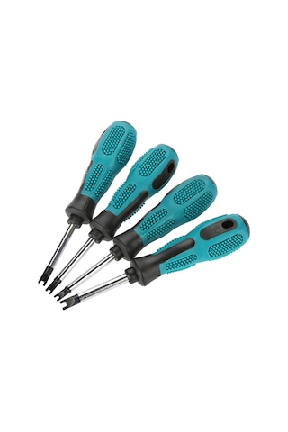 Ximistore9 4'lü M Tipi Tamir Tornavidi Seti - Krom-vanadyum Çelik, Ergonomik Pp Kolu, Anti Kayma, Manyetik Uç