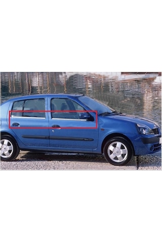 Renault Clio Uyumlu 2 Cam Çıtası 4 Parça Krom 1998-2008