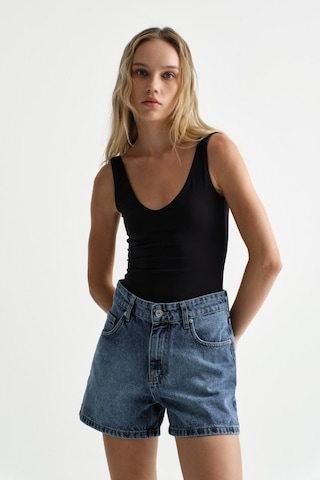 Açelyaokcu Premium Kaida Denim Mini Şort Lacivert