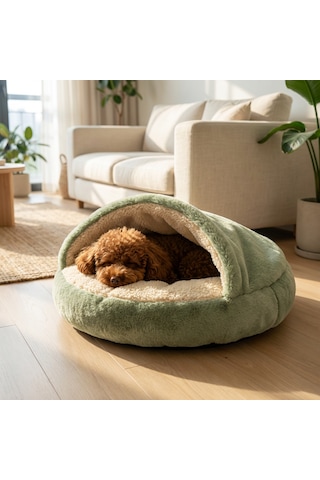 Kanguru Model Yuvarlak Kedi/köpek Yatağı