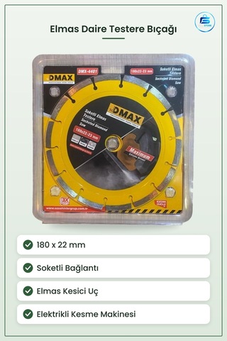 Soketli Elmas Daire Testere Bıçağı 180x22 Mm Hassas Kesim Diski E