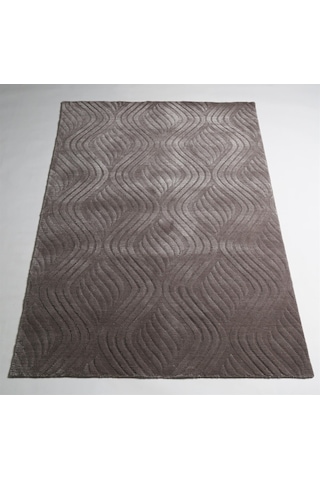 Çam Halı Emboss Jr 10 Gri Modern Desen Yeni Zellanda Yünü Ve Visk 130X190 Gri