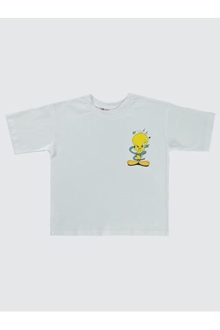 Tweety Kız Çocuk Tişört 10-13 Yaş Beyaz Beyaz