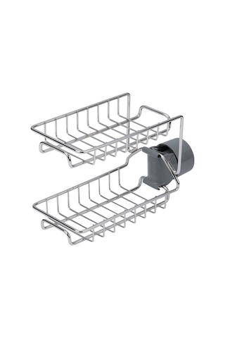 Konesam 201 Çelik Çift Katlı Lavabo Rakusu - Su Tüpü Uyumlu 18-22mm - Su Akış Delikleriyle Hızlı Kurutma - Gizli Kanca Ve Pratik Montaj - Mutfak & Banyo Organizerı Diğer