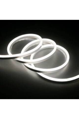 5 Metre 12 V Dış Mekan Beyaz Neon Led