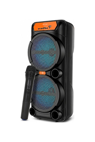 Kablosuz Mikrofonlu Rgb Işıklı Taşınabilir Parti Ve Karaoke Hoparlörü Gts-1880