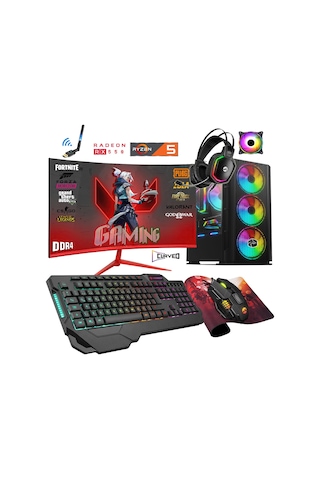 Zeiron ZGX25 Ryzen 5 3600 32 GB 512 GB SSD RX550 23.8" W11P Masaüstü Oyuncu Bilgisayar