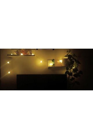 Doğal Deniz Kabuklu Pilli Dekoratif Led Işık Yılbaşı Süsü 2 Metre