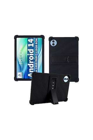 Teclast P50/p50s Tableti İçin Kasa 11 İnç, Çocuk Dostu Yumuşak Silikon Ayarlanabilir Stant Kapağı Doogee U11/u11 Pro Tablet 11 İnç Siyah