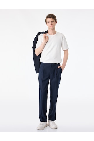 Koton Kısa Kollu Biyeli Pamuklu Tok Kumaş Bisiklet Yaka Slim Fit Tişört Beyaz 6sam10278mk