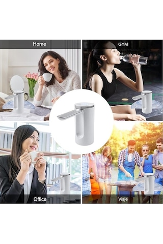 Maoyaya Su Miktarı Seçimli Kullanışlı Otomatik Su Sebili Evrensel Elektrikli Katlanabilir Su Pompası, Renk Beyaz Diğer