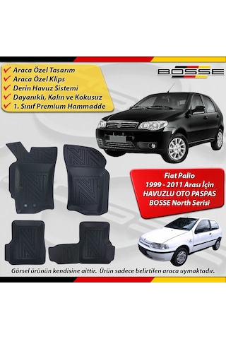 Fiat Palio Paspas Araca Özel 1999 - 2011 Arası Derin Havuzlu Paspas Bosse North Serisi