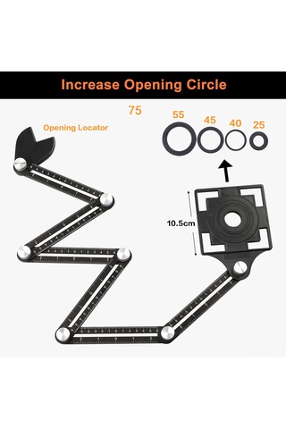 Youmex "çok Fonksiyonlu 5 Delikli Karo Açma Ve Ölçme Konumlandırıcı - Dayanıklı Alüminyum Alaşım"