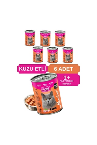 Hobi Maxicat Kuzu Etli Yetişkin Kedi Konservesi 400 Gr X 6 Adet