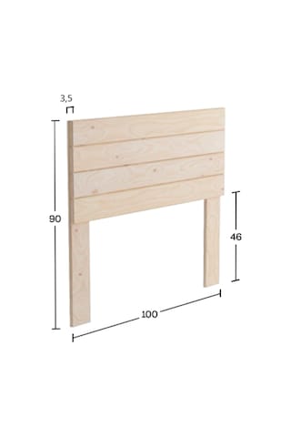 Ahşap Ayaklı Yatak Başlığı Naturel 1 Mt