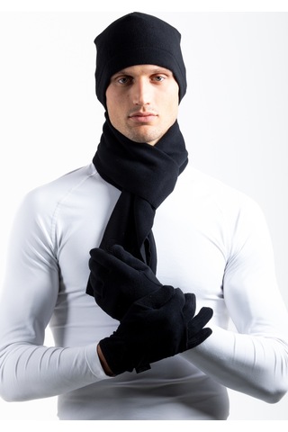 Oıl Company Rüzgar Geçirmez Dayanıklı Termal Polar Eldiven Black
