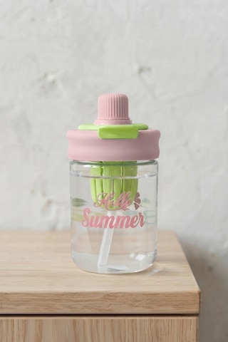 Askılı Pipetli Sızdırmaz Meyve Hazneli Suluk 600 Ml Pembe