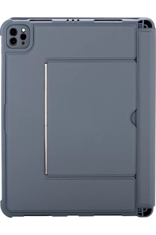 Newface Apple T5510d iPad Uyumlu Pro 13 2024 Kılıf Palermo Ledli Klavyeli Standlı Tablet Kılıfı - Siyah Diğer