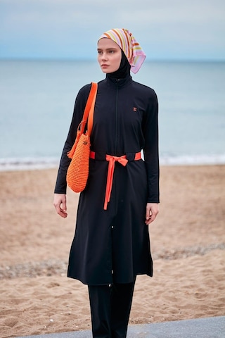 Marina M2419 Tam Kapalı Mayo-siyah Siyah