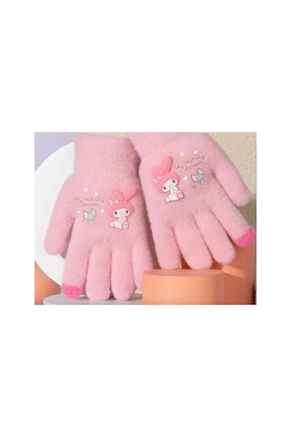 Petityu Pembe Örme Yumuşacık Sıcacık Eldiven Hello Kitty- My Melody - Pembe Parmak Ucu Detay 3-8 Yaş Petityu Pembe Örme Yumuşacık Sıcacık Eldiven Hello Kitty- My Melody - Pembe Parmak Ucu Detay 3-8 Yaş