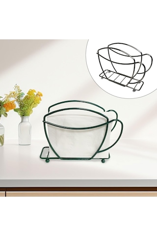 Homyl Tezgah Bar Restoran Için Kağıt Peçetelik Peçete Siyah