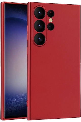 Zore Galaxy S24 Ultra Uyumlu Msra Premier Silikon Kılıf-kırmızı Kırmızı