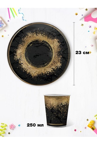 Nd Plej Tek Kullanımlık Fast Food Paketi, Tabak Ve Bardak Seti, Altın Kum 307354370 25